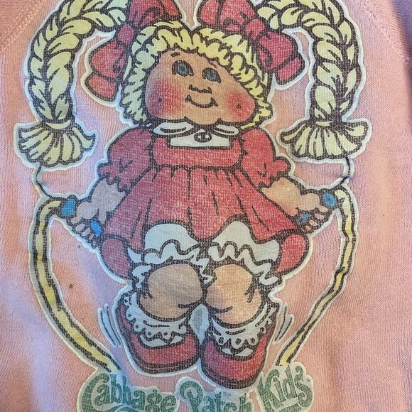 1980’s Little Girl Cabbage Patch Pink Sweatshirt Custom “Rachel” Iron On - Picture 2 of 15